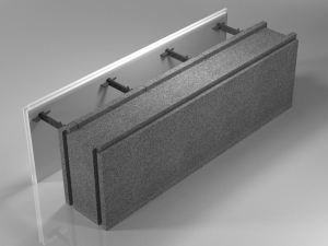 Блок несъемной комбинированной опалубки PASSIVE HOUSE BLOCK-200