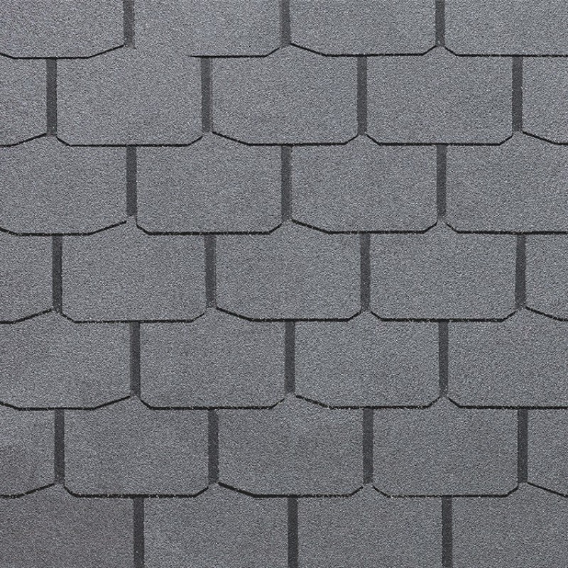 Бітумна черепиця Деке (Döcke PIE STANDARD) КРОНА Сірий