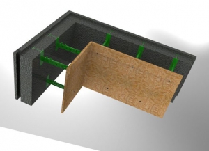 PASSIVE HOUSE BLOCK-100 угловой к съемной опалубке