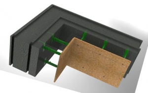 PASSIVE HOUSE BLOCK-250 угловой к съемной опалубке