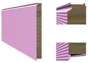 Стеновая сэндвич-панель с закрытым типом замка