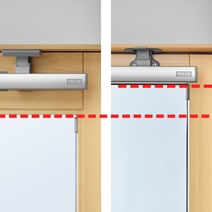 Мансардное окно GZR 3050. Ручка сверху