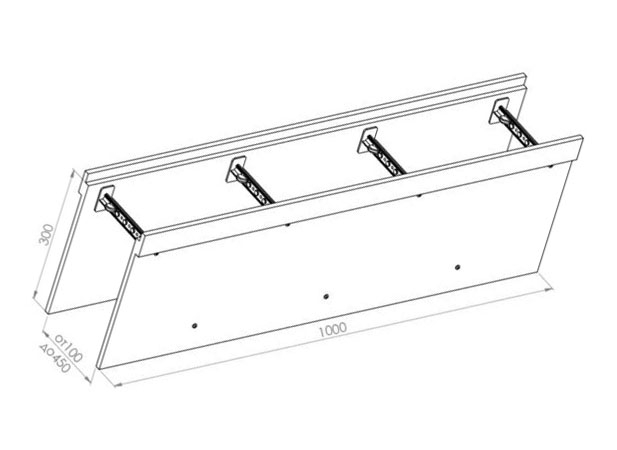 Блок съемной опалубки для внутренней несущей стены