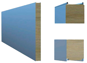 Стеновая сэндвич-панель с открытым типом замка